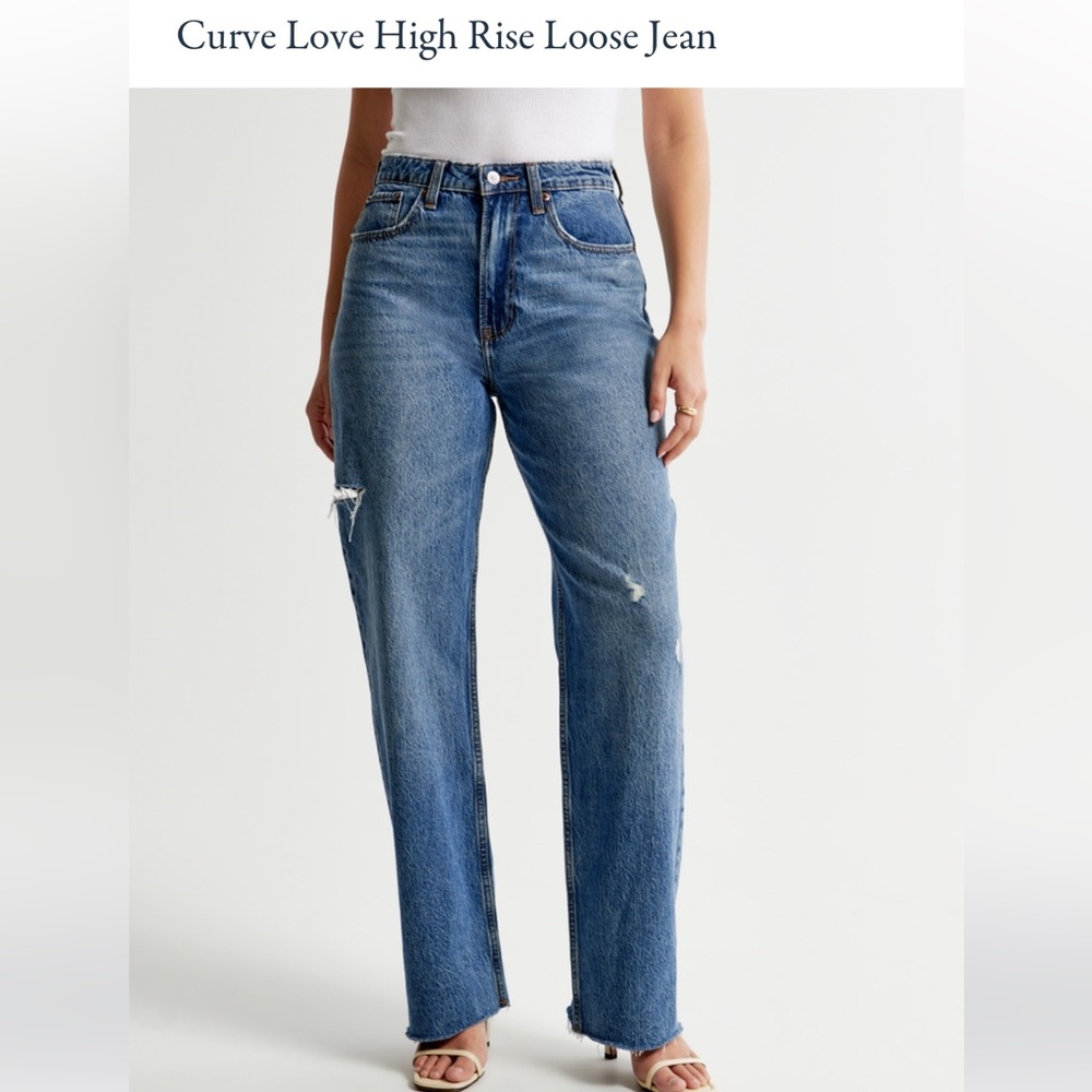 abercrombie curve love high rise loose jean